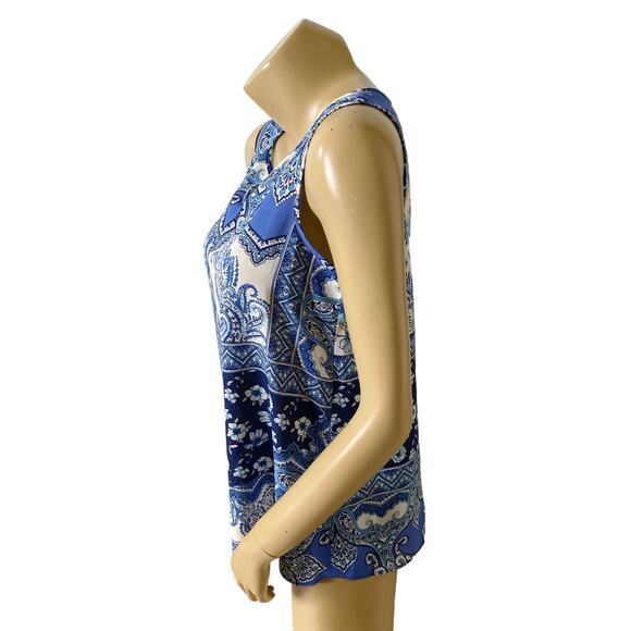 SAMI & JO Womens Size Small Sleeveless Boho Tribal Keyhole Neck Shirt Top NWT - Picture 2 of 8
